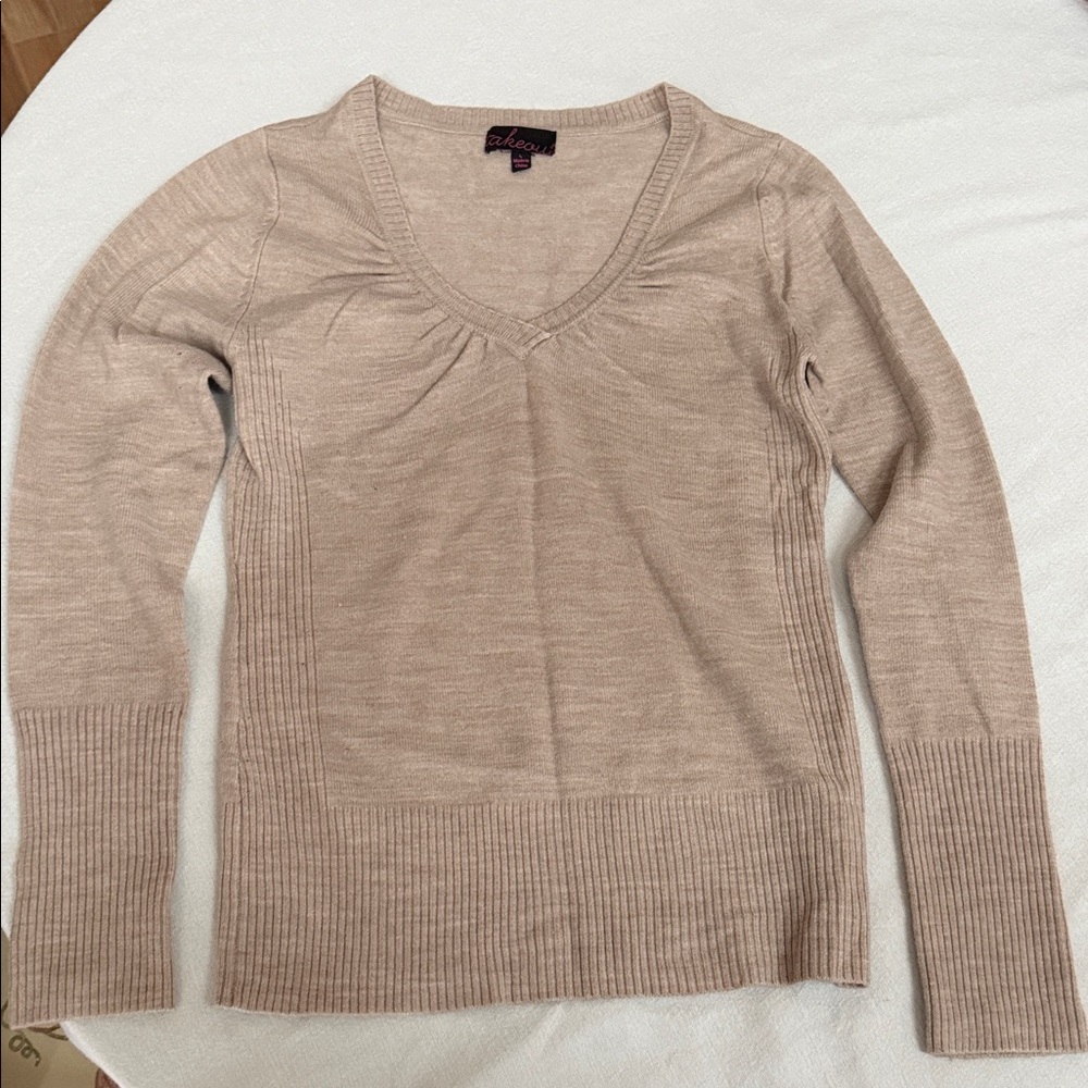 Takeout Beige Knit Top